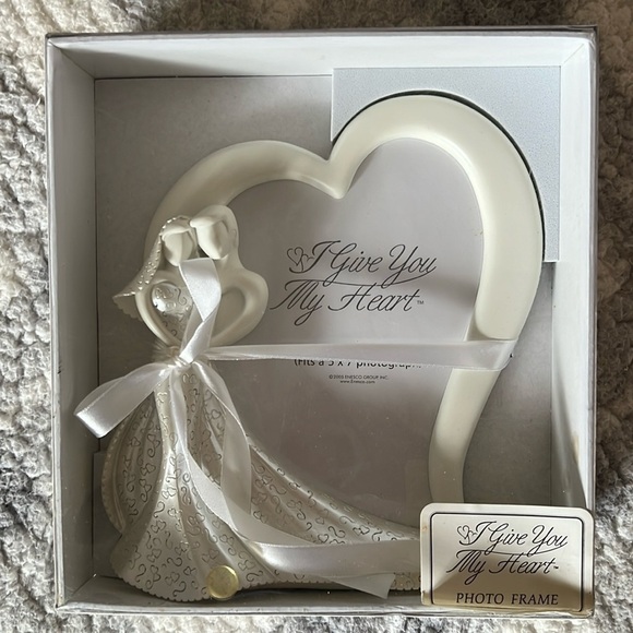 Enesco Other - BNIB Wedding picture frame ivory silver fits 5x7 photo